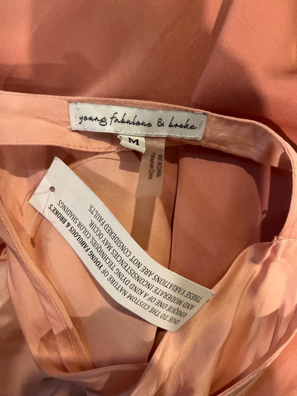 NWT Young Fabulous & Broke Pink Satin Cowl Midi Dress - Picture 5 of 7